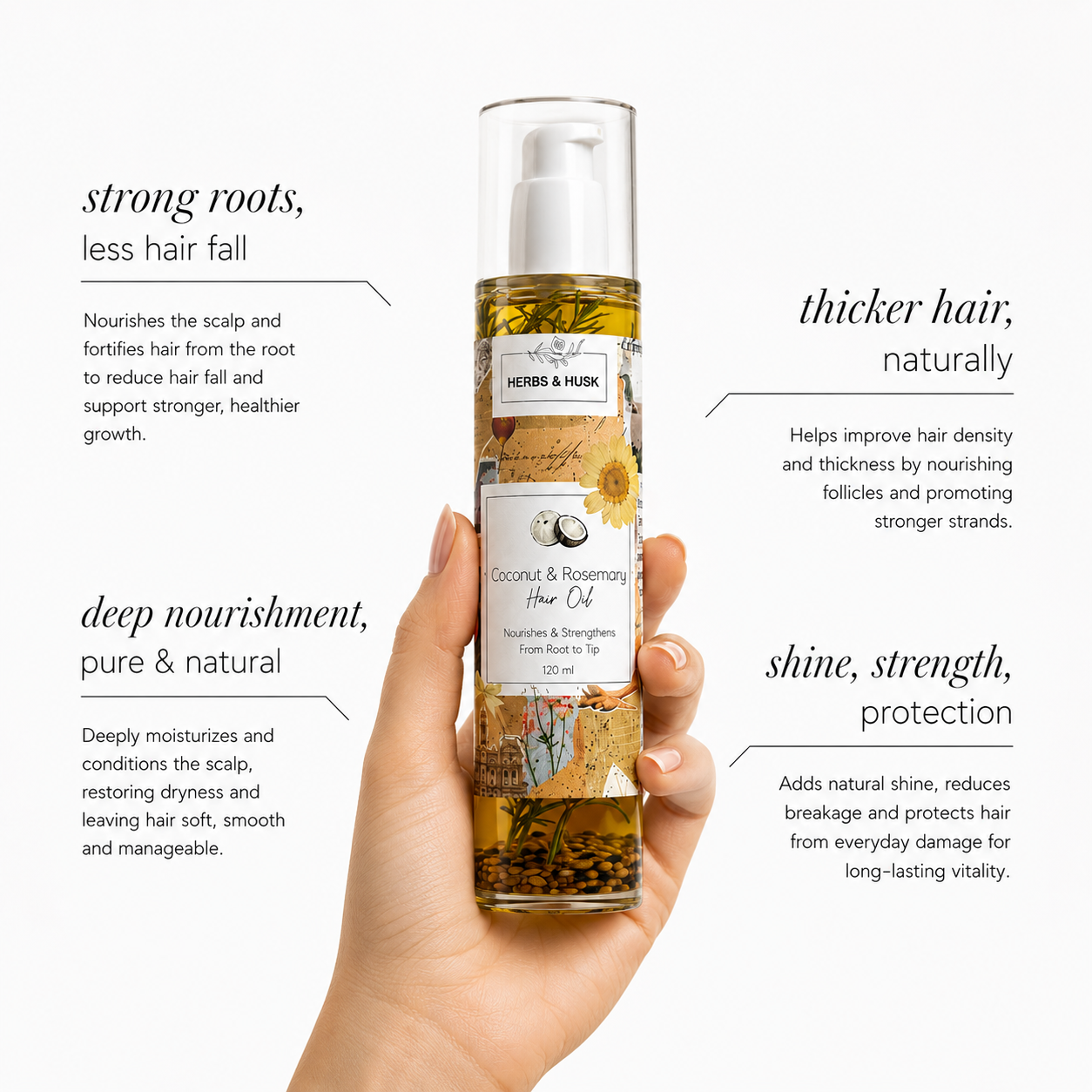 Coconut & Rosemary Hair Oil
